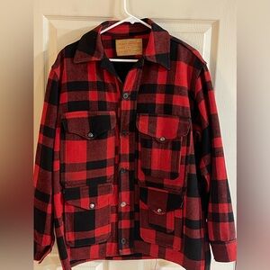 Vintage Mackinaw Cruiser Red Plaid Wool Jacket Men’s Size 42 USA Made
